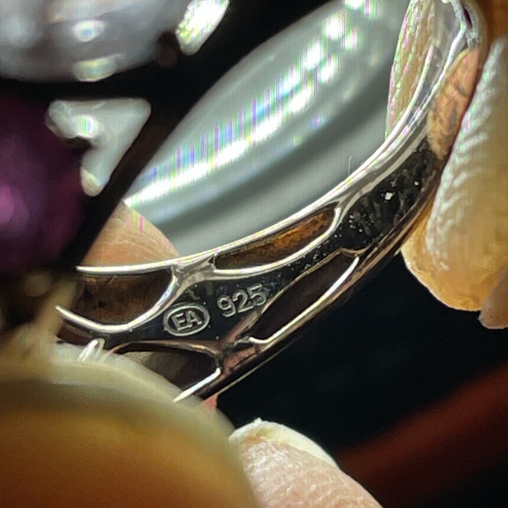 Ross-Simons Purple and Red Gemstone Ring - Picture 5 of 5